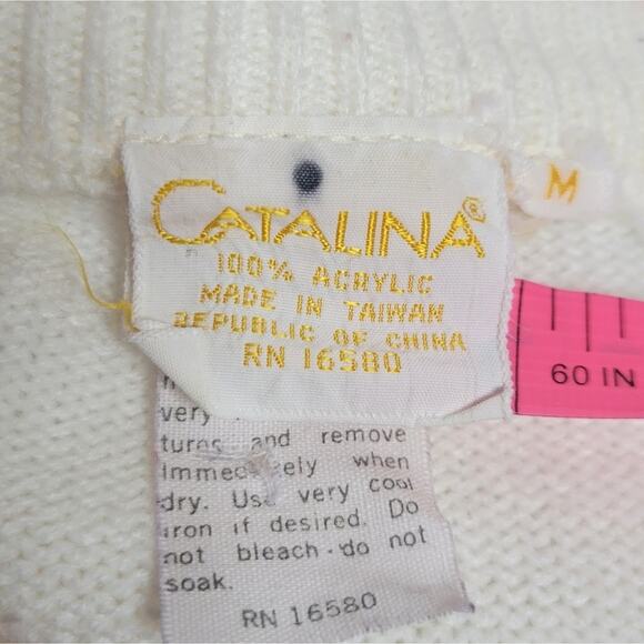 Vintage Varsity Cross Flag Cardigan by Catalina, size Medium - Picture 4 of 8